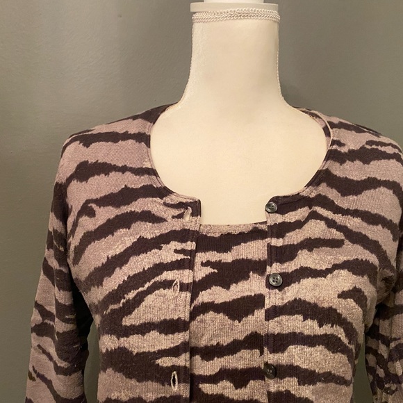 Ann Taylor zebra sweater set - Picture 2 of 4